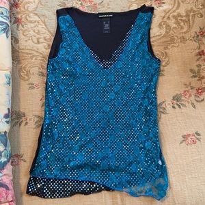 DKNY Jeans sequin tank top SMALL